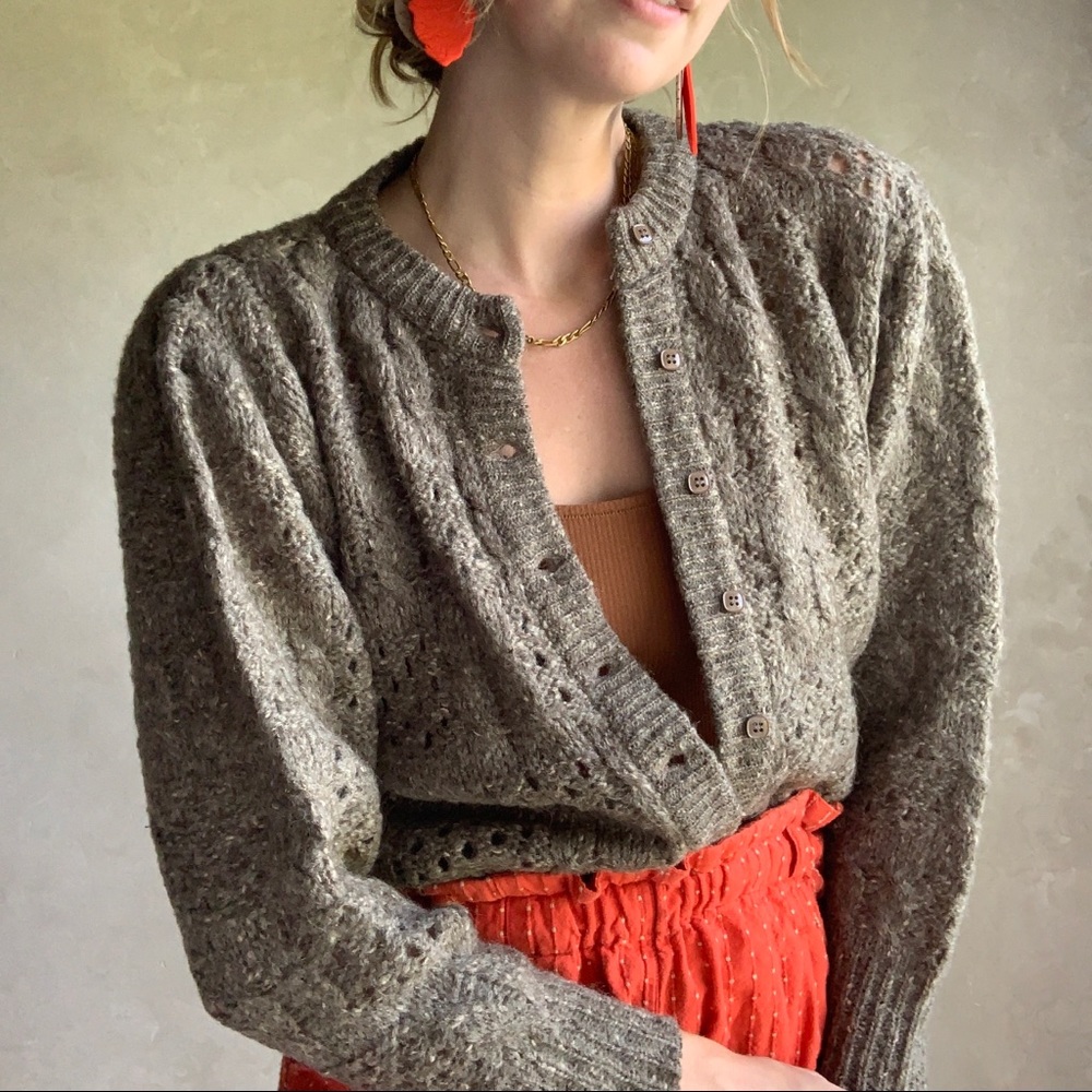 Puff Sleeve Cardigan